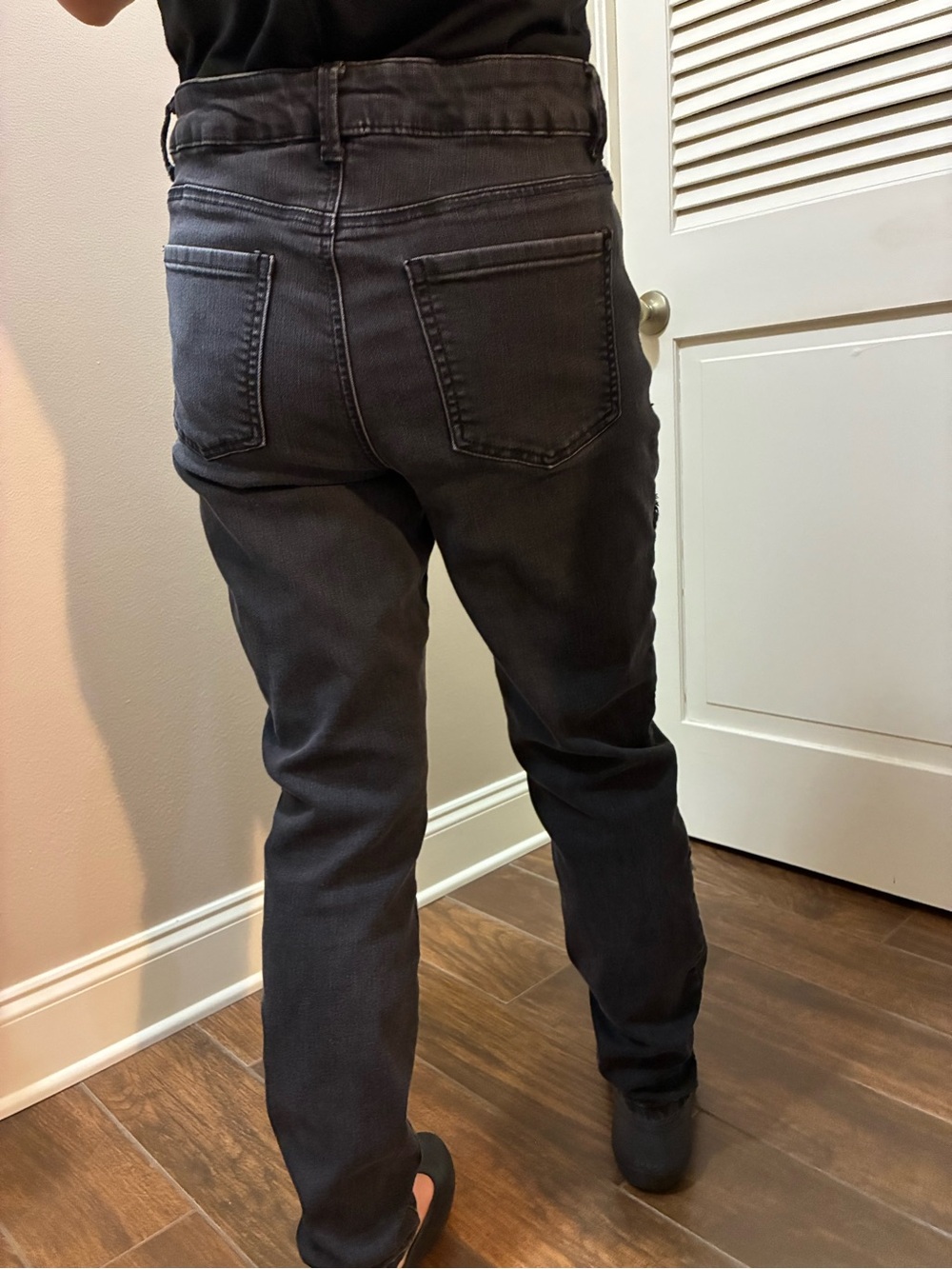 Maurices Black Jeans with Colorful Patched Hearts, Everflex High-Rise, Size 10 - Picture 5 of 14